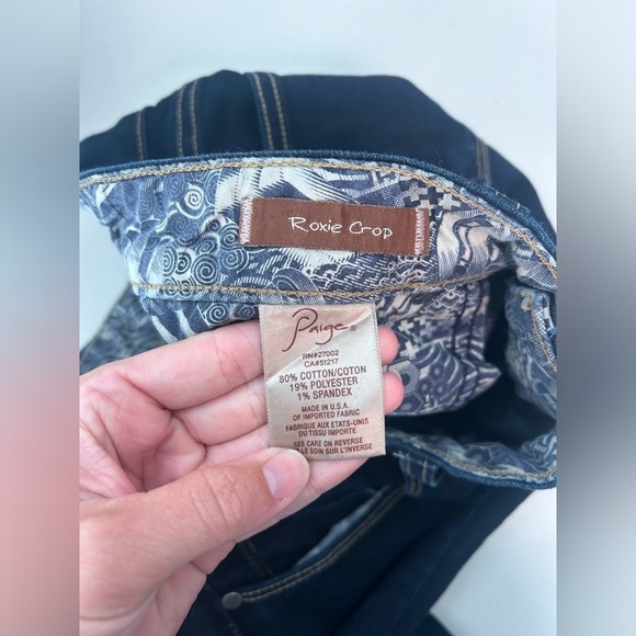 Paige Roxie Crop Jeans Women’s 29 Dark Wash - Picture 4 of 8